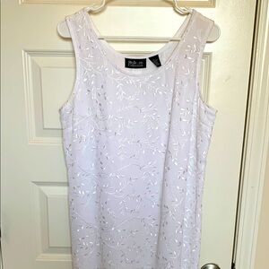 Style & Co. White Sleeveless Sheath Dress for Weddings